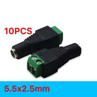 Connector CCTV หัวJack DC ตัวเมีย-Power Adapter for CCTV สำหรับต่อสายไฟเลี้ยงกล้อง หรือ ไฟ LED จำนวน 10หัว