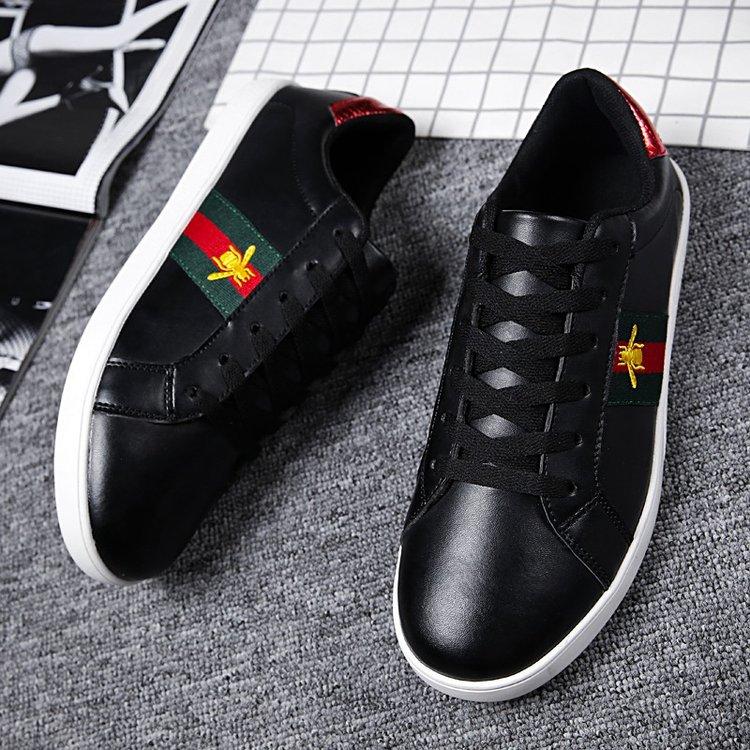 ชาย หนัง Fashion SNEAKER Student skate Sport รองเท้าส้นสูง bml