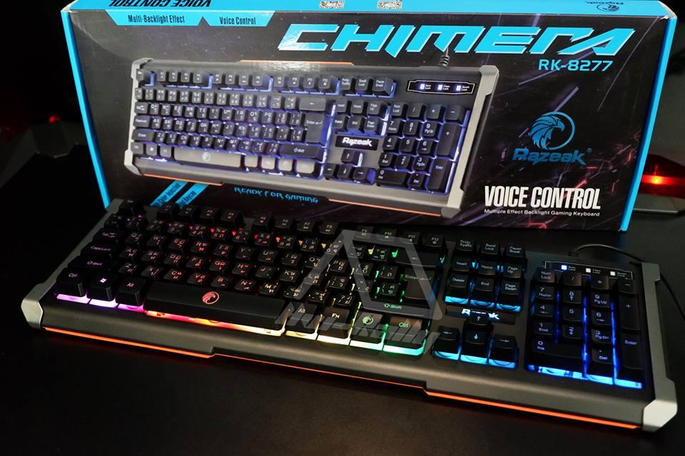 Razeak RK-8277 CHIMERA คีย์บอร์ดเกมส์มิ่งมีไฟ