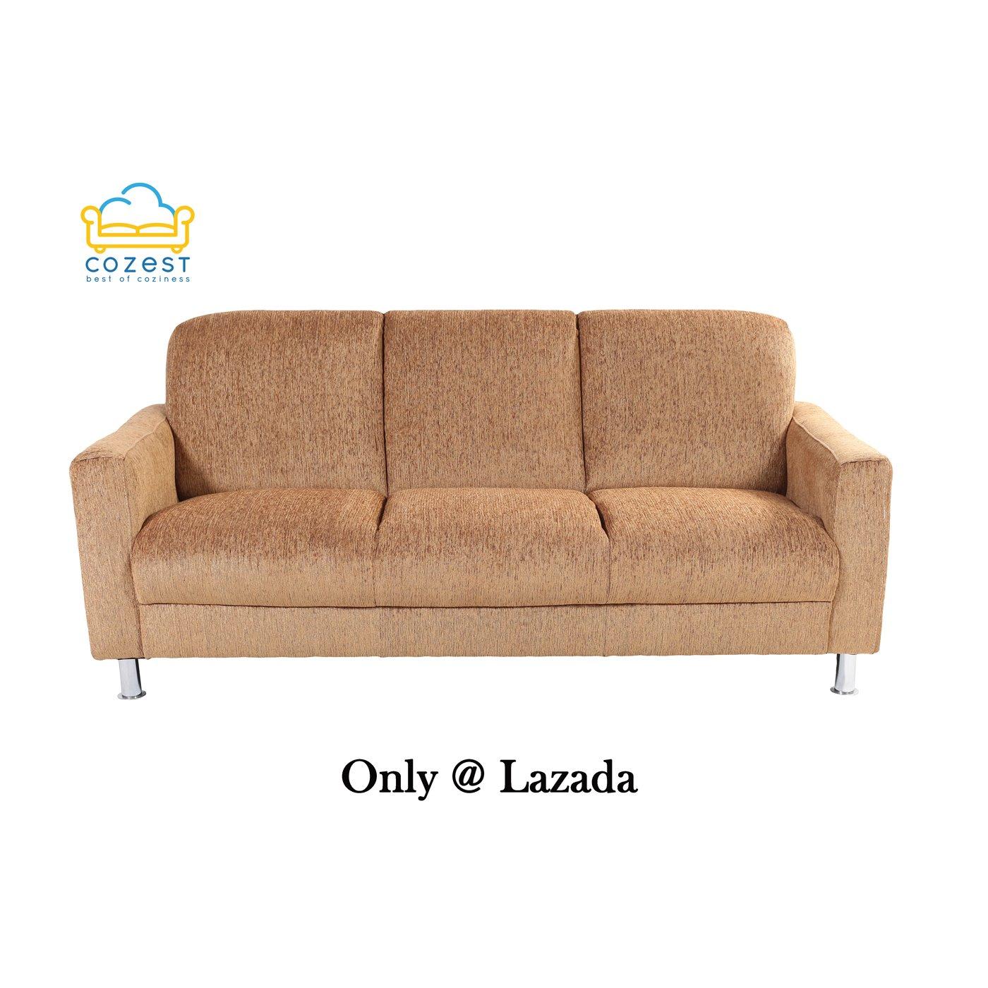 Cozest โซฟา 3 ที่นั่ง Domino BC053/17 ผ้า 4004-1 นต.ทอง 170*78*74cm. Cozest โซฟา 3 ที่นั่ง Domino BC053/17 ผ้า 4004-1 นต.ทอง 170*78*74cm.