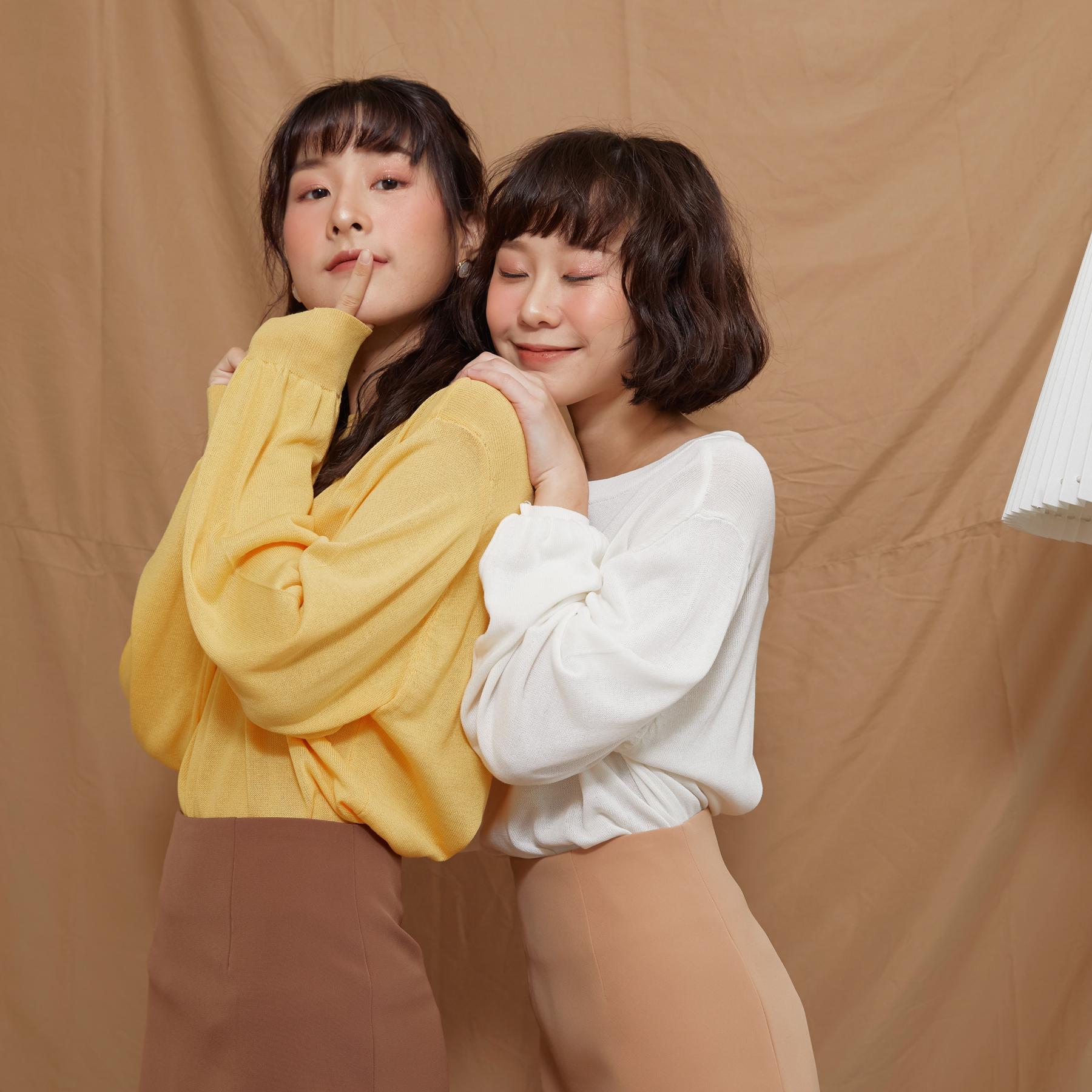 Sew am I - Romantic top เสื้อนิตติ้งคอกลมแขนยาว