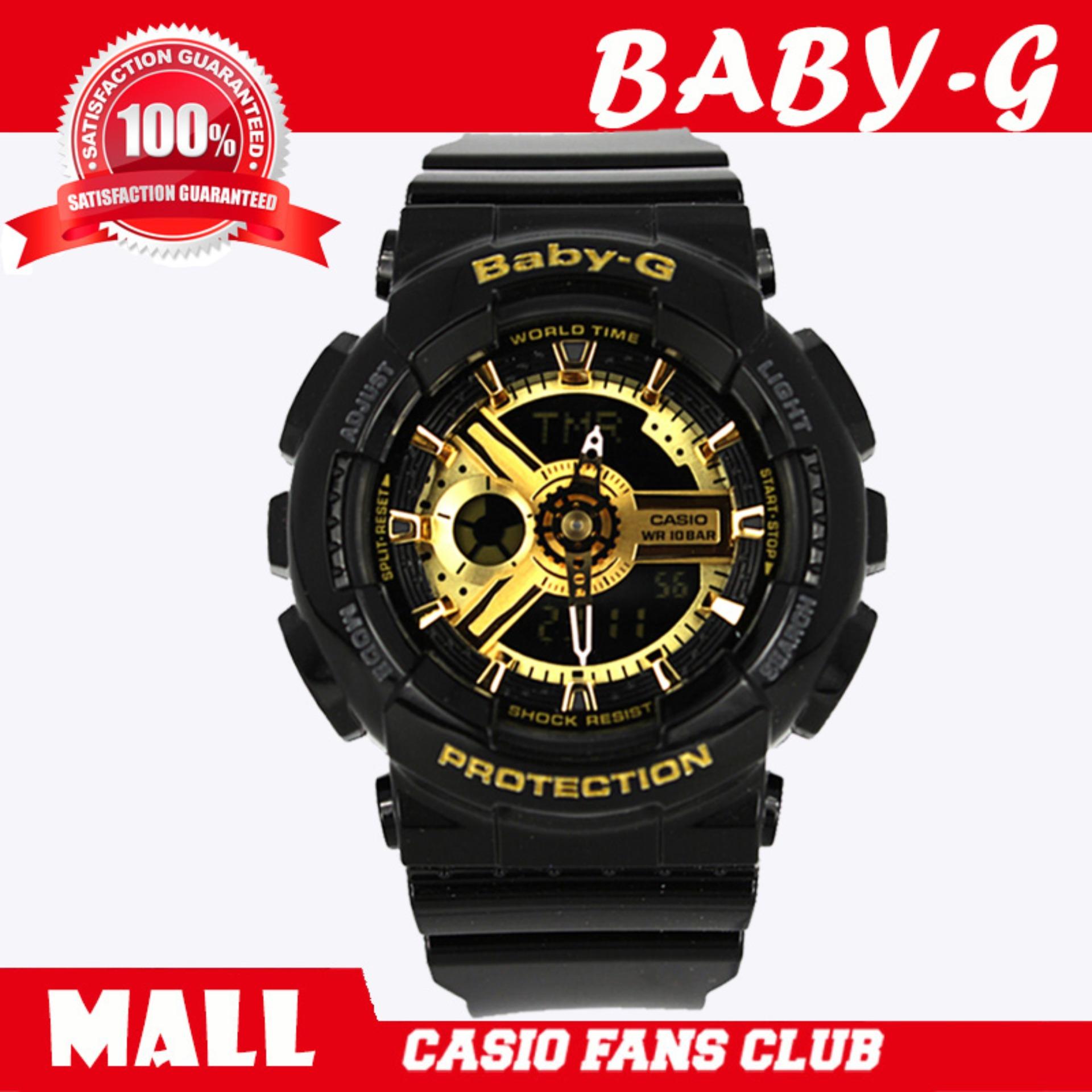 Casio baby-g นาฬิกาข้อมือ - รุ่น BA-110-1ADR (Black/Gold)