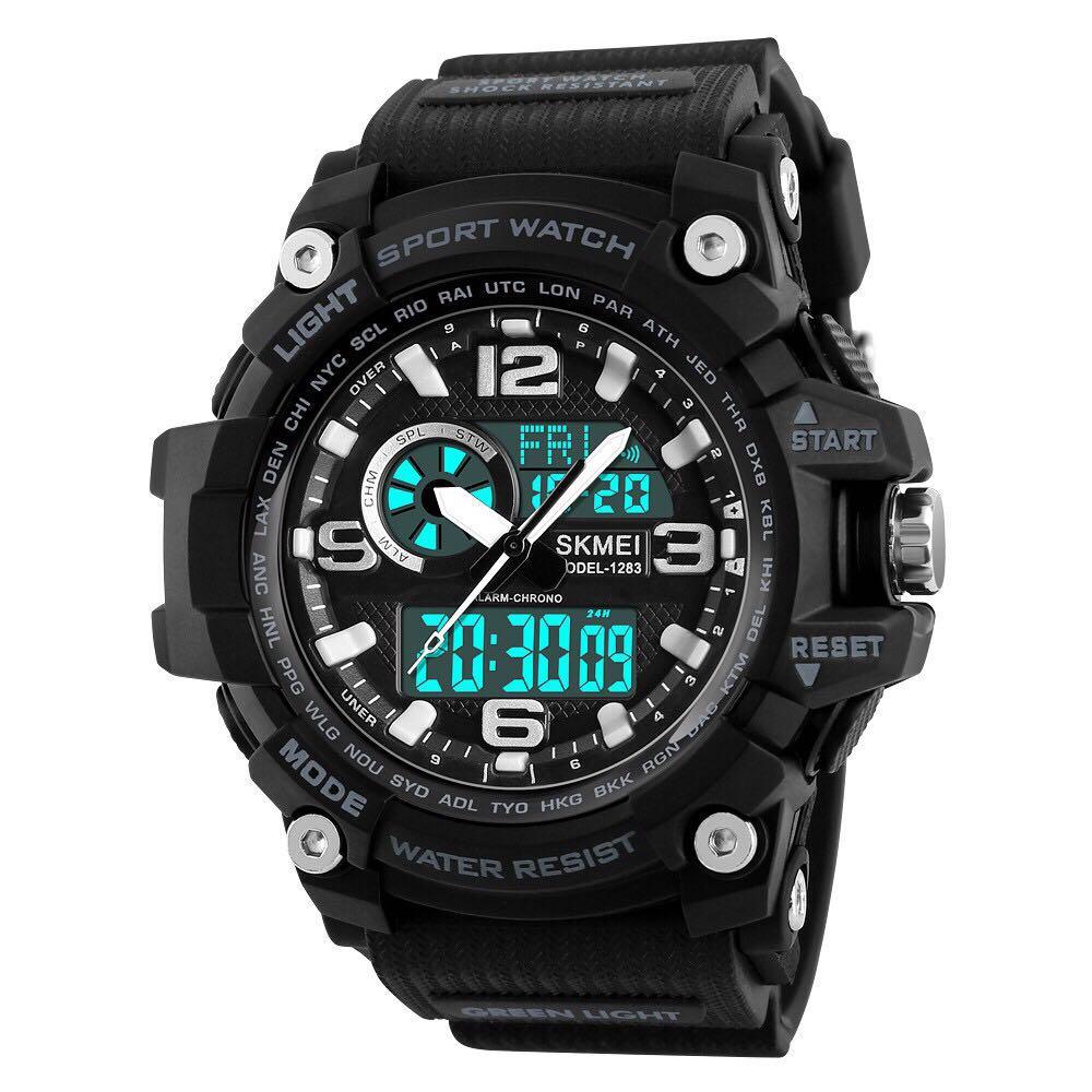 SKMEI 1283 Outdoor Fashion Trend Multifunction Stopwatch Calendar Luminous Waterproof Individuality Watch