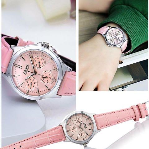 นาฬิกา CASIO รุ่น LTP-V300L-4A นาฬิกาผู้หญิง สายหนังสีชมพู สุดน่ารัก สินค้าของแท้ 100% ประกัน cmg 1 ปี นาฬิกา CASIO รุ่น LTP-V300L-4A นาฬิกาผู้หญิง สายหนังสีชมพู สุดน่ารัก สินค้าของแท้ 100% ประกัน cmg 1 ปี