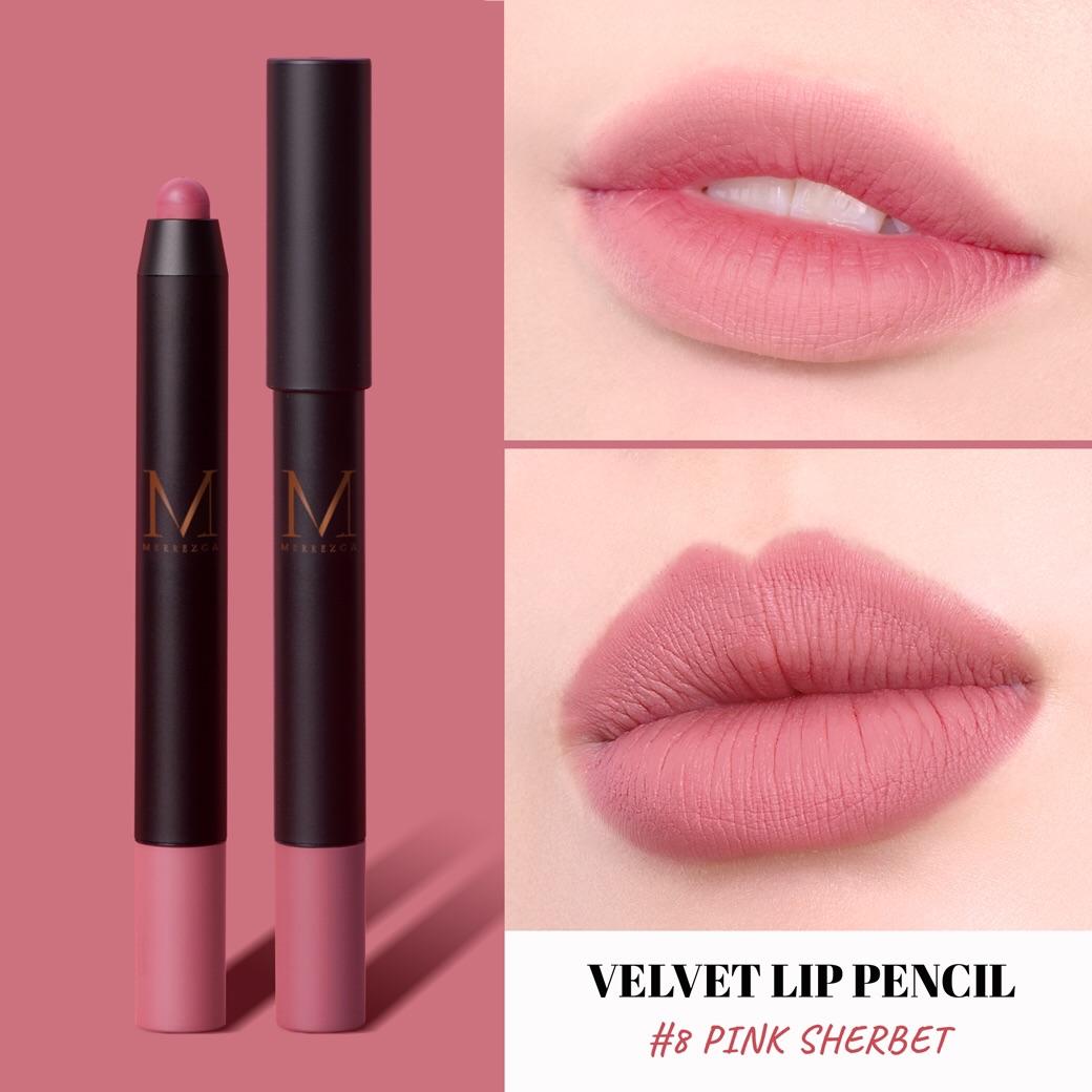 Merrezca Velvet Lip Pencil ลิปเนื้อกํามะหยี่ กันน้ำ ติดทานาน Merrezca Velvet Lip Pencil ลิปเนื้อกํามะหยี่ กันน้ำ ติดทานาน