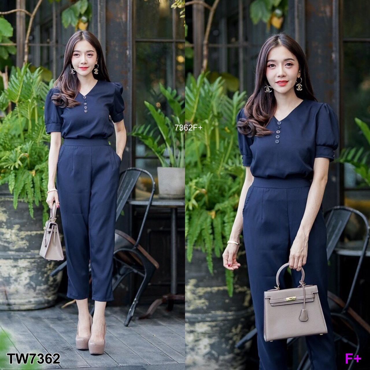 TW7362 เสื้อแขนตุ๊กตาแต่งกระดุม+กางเกงขายาว**สอบถามสินค้าก่อนสั่งซื้อ TW7362 เสื้อแขนตุ๊กตาแต่งกระดุม+กางเกงขายาว**สอบถามสินค้าก่อนสั่งซื้อ