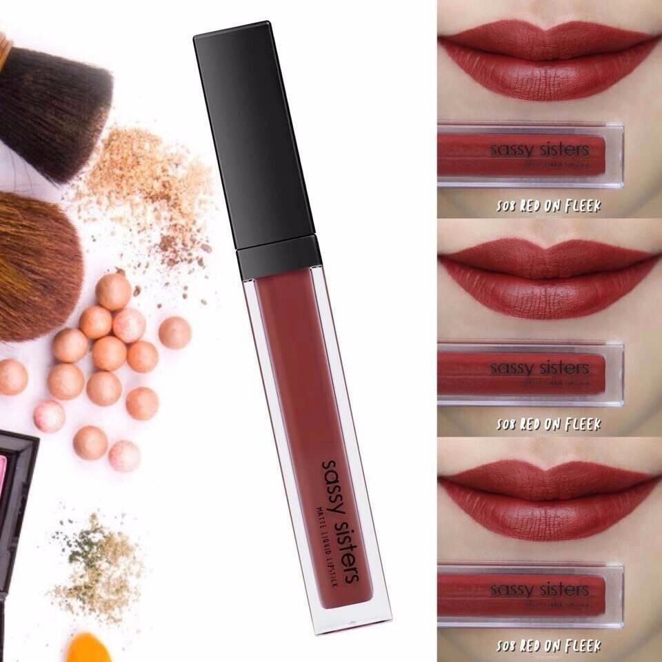SASSY SISTERS MATTE LIQUID LIPSTICK ลิปสติกเนื้อแมท ติดทนนาน ช่วยบำรุงผิวปาก - Red on Fleek #S08 SASSY SISTERS MATTE LIQUID LIPSTICK ลิปสติกเนื้อแมท ติดทนนาน ช่วยบำรุงผิวปาก - Red on Fleek #S08