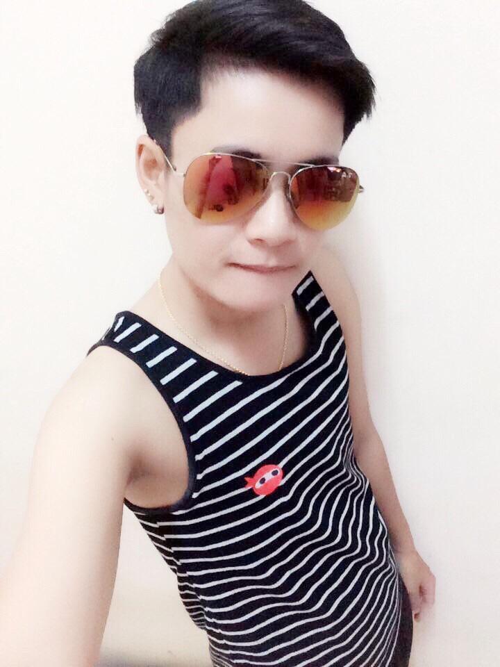 Lessper เสื้อกล้ามทอม - ลายริ้วดำ