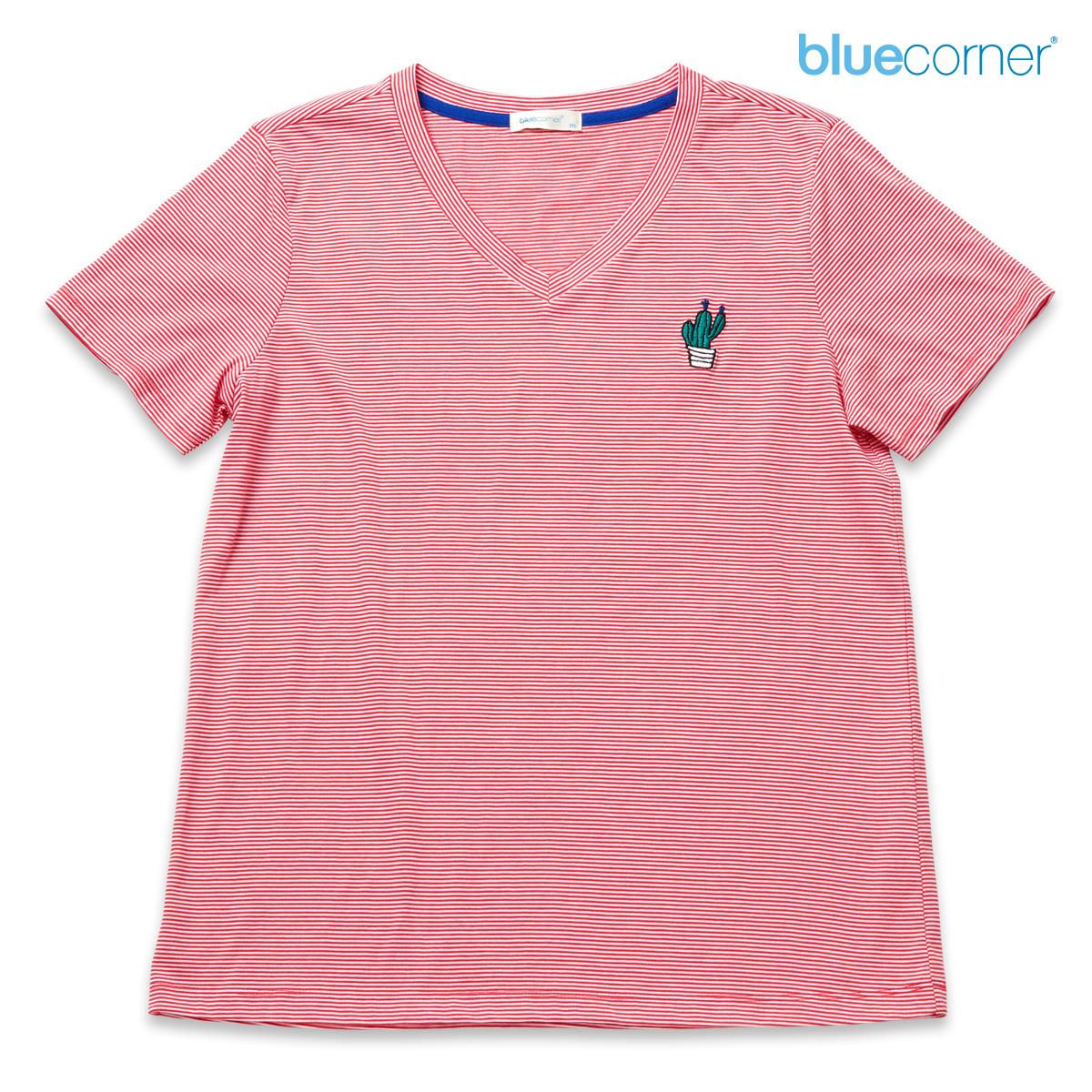Blue Corner เสื้อยืด ลายปัก คอกลม Blue Corner เสื้อยืด ลายปัก คอกลม
