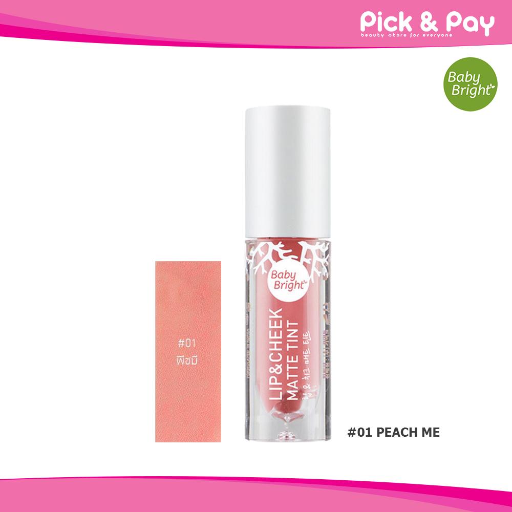 Baby Bright Lip & Cheek Matte Tint 2.4g ลิป Baby Bright เบบี้ไบรท์ ลิปแอนด์ชีคแมทท์ทินท์