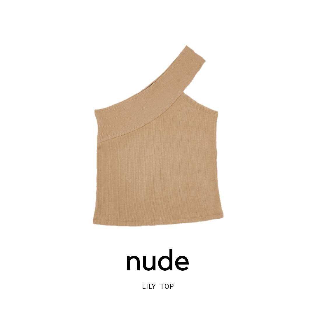 spring lily top in nude color เสื้อไหล่เดี่ยวสีนู้ด spring lily top in nude color เสื้อไหล่เดี่ยวสีนู้ด