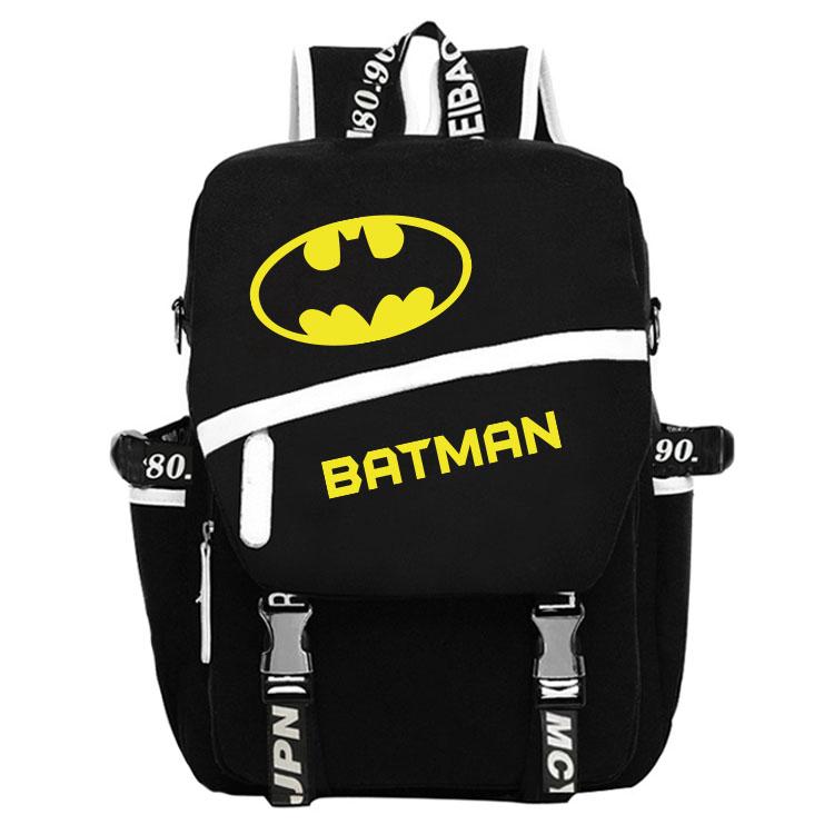 ละครสหรัฐอเมริกา BATMAN SID Wonder Woman เหว็ดกระเป๋าเป้สะพายหลังนักเรียนมัธยมศึกษากระเป๋านักเรียนชายหญิงกระเป๋าผ้าใบ