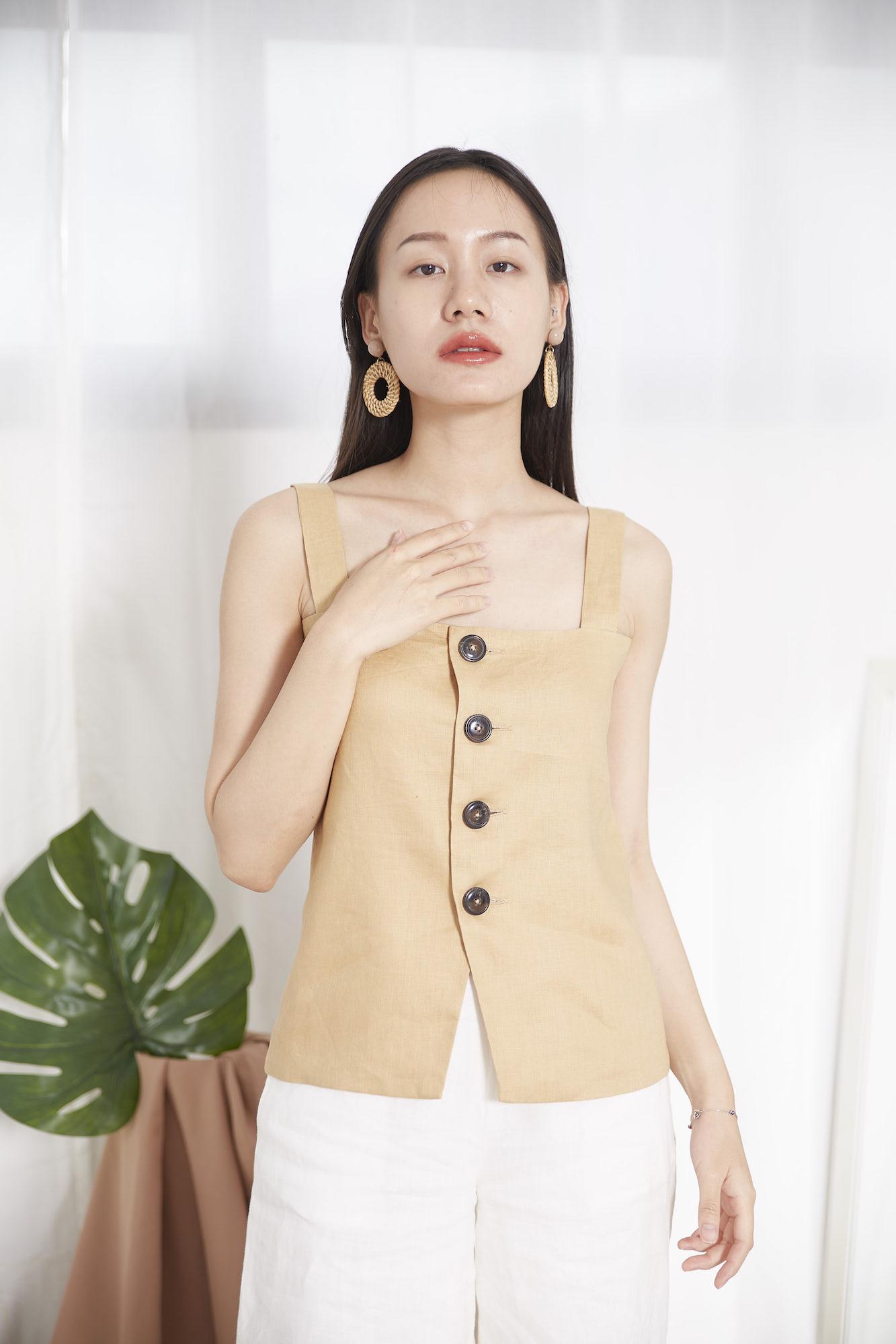 Aunchadabrand-linen-Rina Top