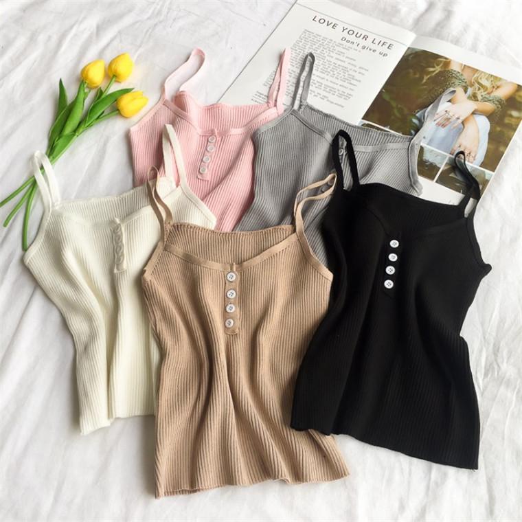 ถูกที่สุดในแอพ!เสื้อครอป เสื้อสายเดี่ยว เสื้อคล้องคอ เสื้อแฟชั่นเกาหลี เสื้อกล้ามแฟชั่น 5176#