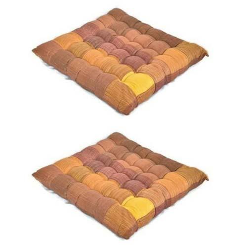 Nanapan Shop เบาะรองนั่ง ลายสก็อต แพ็ค 2 ชิ้น ขนาด 48x48 ซม. สีชมพู-แดง