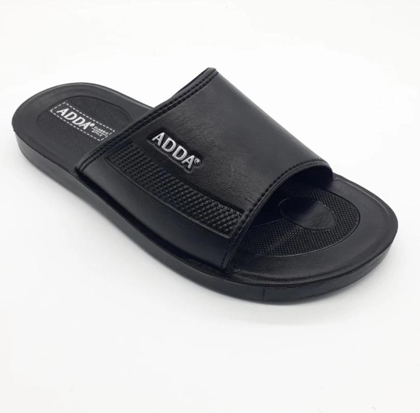 ADDA รองเท้าแตะ PU 7Q13-M1 (สีดำ)