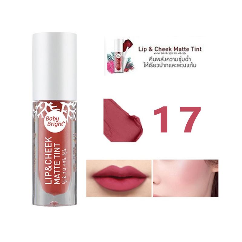 ลิป Baby Bright Lip & Cheek Matte Tint 2.4g ลิปทินท์+แก้มเนื้อแมท