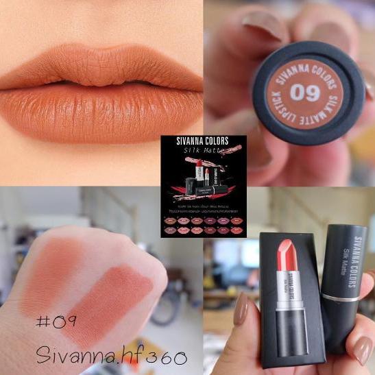 Sivanna Colors Matte Lips ลิปสติค ซิเวียน่า เนื้อแมท สี09 Sivanna Colors Matte Lips ลิปสติค ซิเวียน่า เนื้อแมท สี09