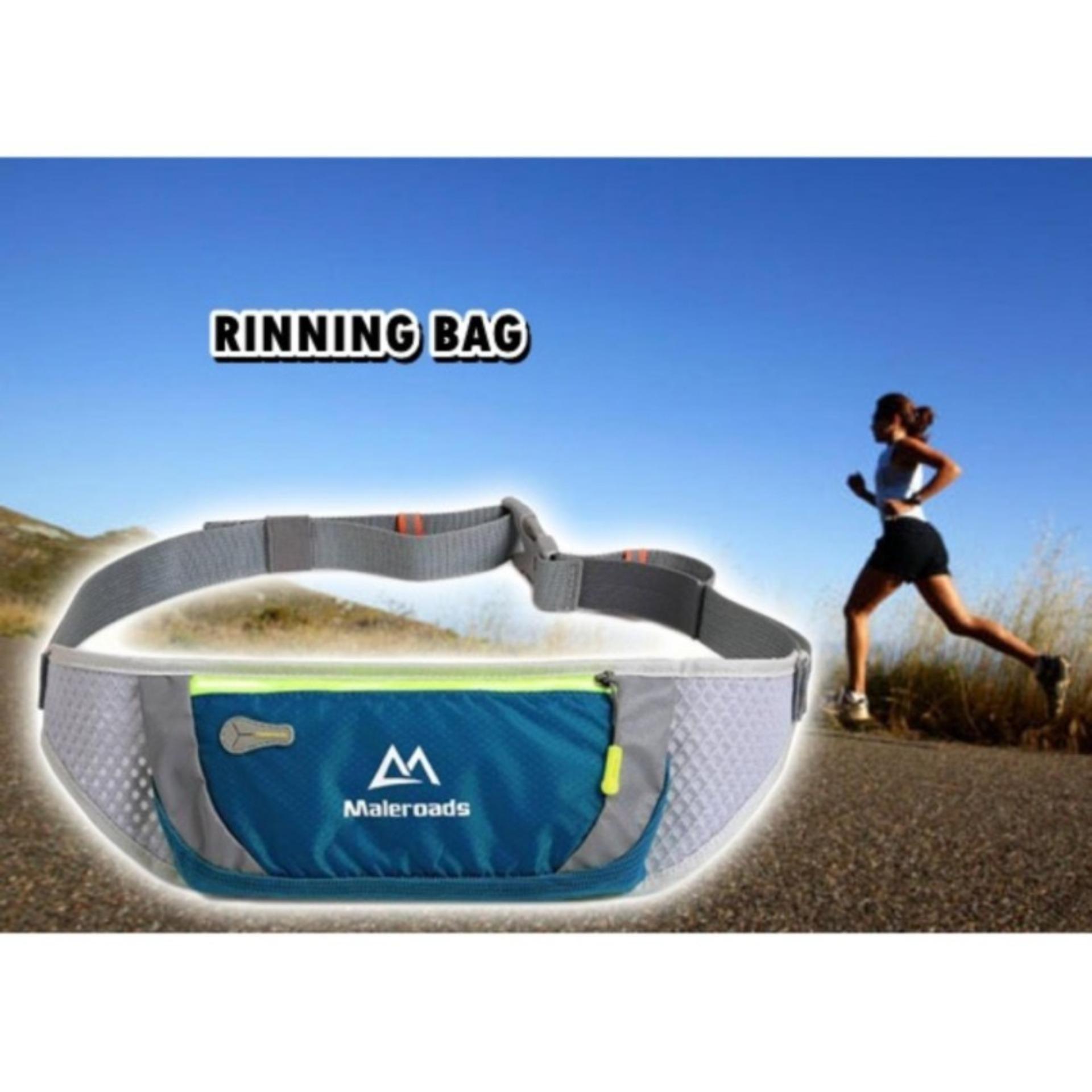 กระเป๋าคาดเอวใส่วิ่งออกกำลังกาย running bag ฟิสเนส เบา กระชับ สำหรับใส่มือถือ กุญแจ รุ่น Malerodes