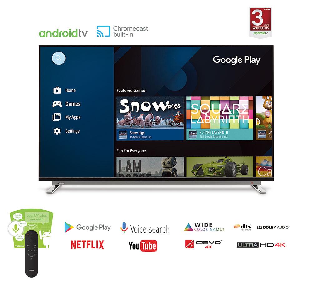 TOSHIBA Ultra HD 4K Android TV ขนาด 49 นิ้ว รุ่น 49U7750VT TOSHIBA Ultra HD 4K Android TV ขนาด 49 นิ้ว รุ่น 49U7750VT
