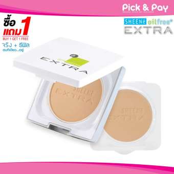 SHEENE OIL FREE EXTRA FOUNDATION POWDER SPF25 PA++ (จริง+รีฟิล) แป้งเค้ก ชีเน่ ออยล์ฟรี เอ็กซ์ตร้า ควบคุมความมันนาน 12 ชั่วโมง SHEENE OIL FREE EXTRA FOUNDATION POWDER SPF25 PA++ (จริง+รีฟิล) แป้งเค้ก ชีเน่ ออยล์ฟรี เอ็กซ์ตร้า ควบคุมความมันนาน 12 ชั่วโมง