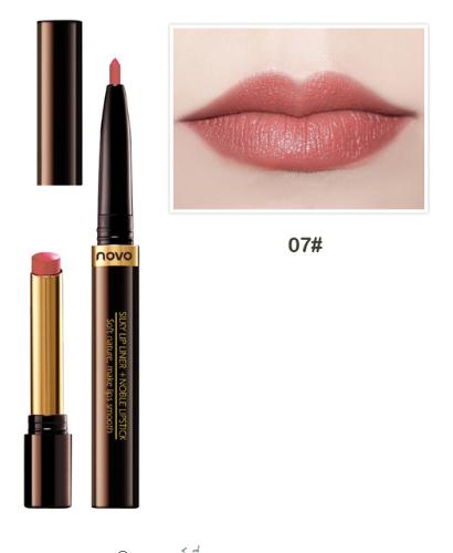 Novo Silky Lipliner + Noble Lipstick ลิปสติก 2 ด้าน มีทั้ง ลิปไลน์เนอร์เขียนขอบปาก และลิปหมุนเนื้อแมท สีสวยมากกกก!!!!