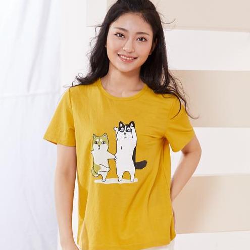 เสื้อยืดเรยอน สกรีนลาย น้องหมา