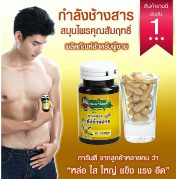 กำลังช้างสาร 500 มิลลิกรัม 60 เม็ด ตัวช่วยที่ดีที่สุดสำหรับผู้ชาย ( 1 กระปุก)