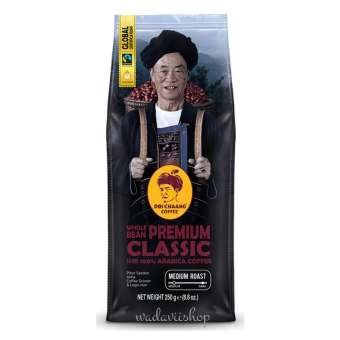 เมล็ดกาแฟดอยช้าง 100% เมล็ดกาเเฟสดคั่ว กลิ่นหอมกรุ่น รสชาติกลมกล่อม- Premium Classic อราบิก้า :ระดับการคั่ว : กลาง (Medium roast) (250 กรัม จำนวน 1 แพ็ค)
