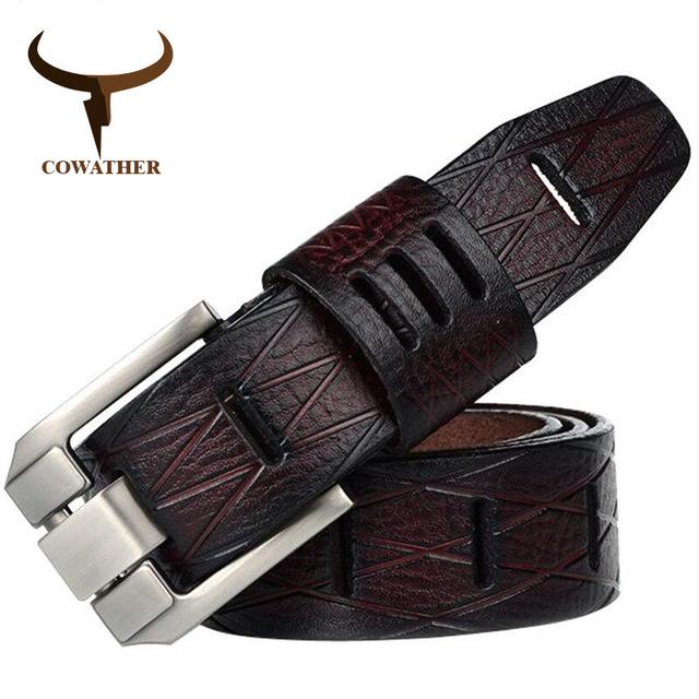 COWATHER เสื้อวอร์มผู้ชายลายวินเทจของแท้ 100% เข็มขัดหนังวัวแท้สายหนังแท้สายเดี่ยวกลับทิศ 1-1/2 COWATHER เสื้อวอร์มผู้ชายลายวินเทจของแท้ 100% เข็มขัดหนังวัวแท้สายหนังแท้สายเดี่ยวกลับทิศ 1-1/2