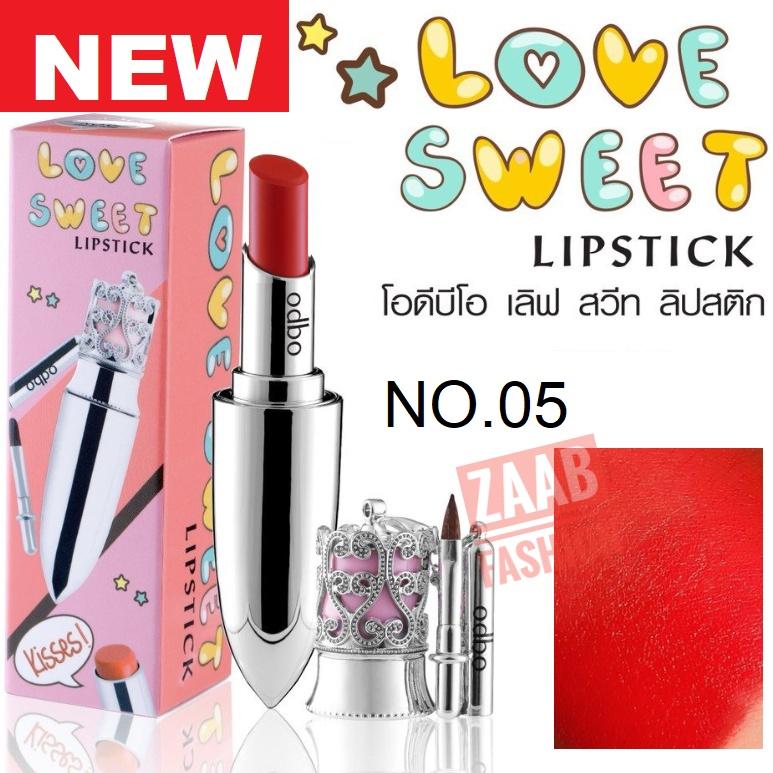 Odbo LOVE SWEET LIPSTICK ของแท้ 100% (Zaab Fashion) ลิปสติกเนื้อชาตินจากคอลเลคชั่นล่าสุด โอดีบีโอ เลิฟ สวีท ผสมสารสกัดจากโกโก บัตเตอร์ เเละเชีย บัดเตอร์ ช่วยฟื้นฟูและบำรุงผิวปาก มีวิตามินอี และน้ำมันสกัดจากธรรมชาติ ให้สีสวย เนียน นุ่ม ชุ่มชื่น Odbo LOVE SWEET LIPSTICK ของแท้ 100% (Zaab Fashion) ลิปสติกเนื้อชาตินจากคอลเลคชั่นล่าสุด โอดีบีโอ เลิฟ สวีท ผสมสารสกัดจากโกโก บัตเตอร์ เเละเชีย บัดเตอร์ ช่วยฟื้นฟูและบำรุงผิวปาก มีวิตามินอี และน้ำมันสกัดจากธรรมชาติ ให้สีสวย เนียน นุ่ม ชุ่มชื่น