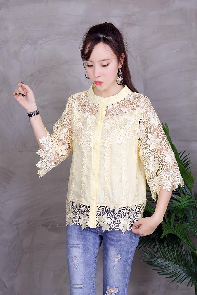 เสื้อลูกไม้สุดสุดเนื้อผ้าลูกไม้ฝรั่งเศธ ผ้างานดีมากค่ะ