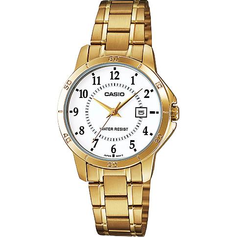 Casio นาฬิกาข้อมือผู้หญิง สายสแตนเลส รุ่น LTP-V004 ของแท้ประกันศูนย์