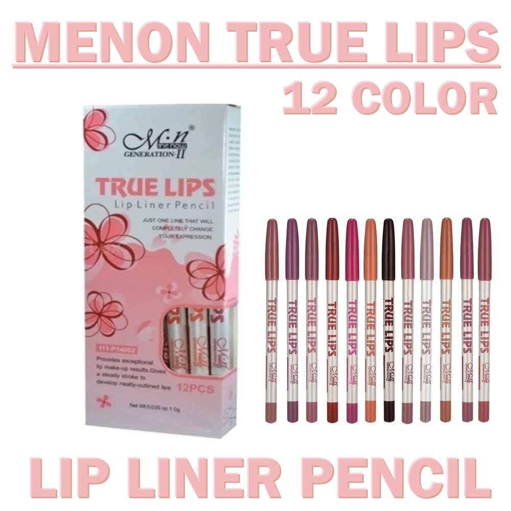 (MENON) TRUE LIPS LIP LINER PENCIL...ดินสอเขียนขอบปากมีนาวทรูลิป 1กล่องมี12สี ราคาปกติที่199-จัดโปรตอนนี้ลดเหลือเพียง 99-เท่านั้น