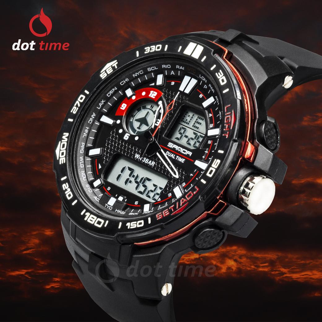 (ส่งไวมาก)ฟรีกล่องเซ็ต! นาฬิกาข้อมือชาย แฟชั่น สปอร์ต เท่ SANDA SD06R SPORT CHRONOMETER WATCH