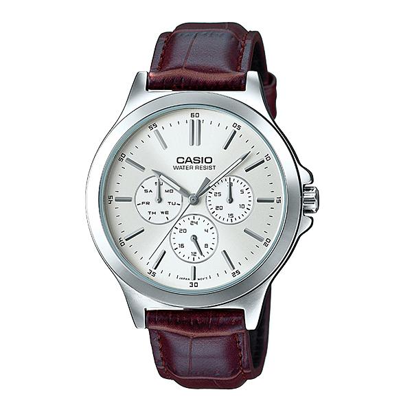 Casio Standard นาฬิกาข้อมือผู้ชาย รุ่น MTP-V300L-7AUDF - สายหนังสีน้ำตาล