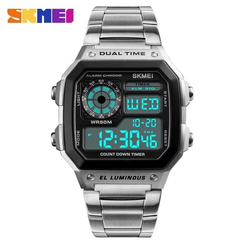 SKMEI 1335 Men Sports Watches, Waterproof Watch Stainless Steel Fashion watch สินค้าพร้อมส่ง (มีบริการเก็บเงินปลายทาง) R-026 - นาฬิกาแฟชั่น