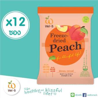 Wel-B FD Peach 14g.(Pack 12 pcs.) (ผลไม้กรอบ)