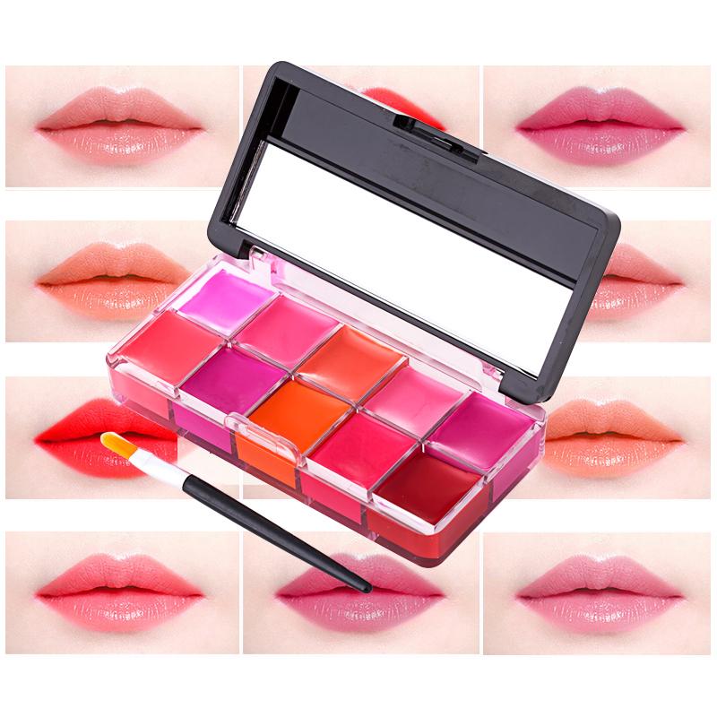Makeup ลิปพาเลท 10 สี เนื้อครีม ให้สัมผัสเนียนนุ่มชุ่มชื้น