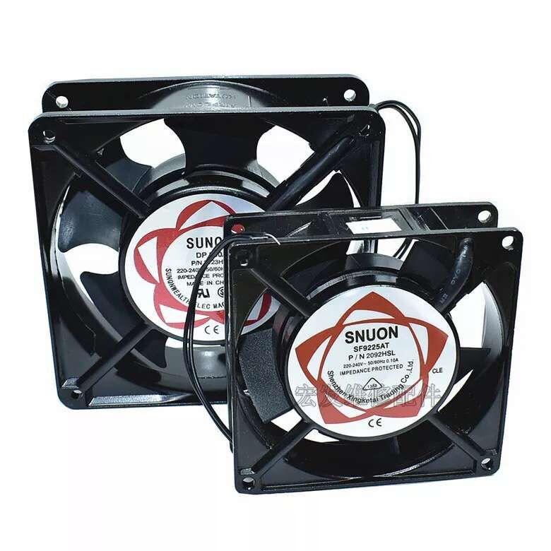 พัดลม 4.5 นิ้ว 220V Cooling Fan ตัวถังเหล็ก ระบายความร้อน- Black