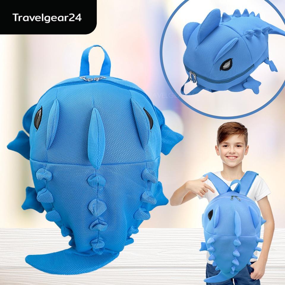 TravelGear24 กระเป๋าเป้สะพายหลัง กระเป๋าเป้เด็ก กระเป๋าเป้รูปไดโนเสาร์มอนสเตอร์ Dinosaur monster backpack (ฺBlack/สีดำ)