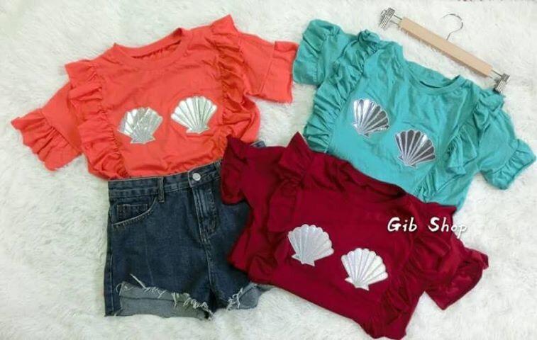 Fonfah เสื้อยืดลายหอยน่ารักๆ