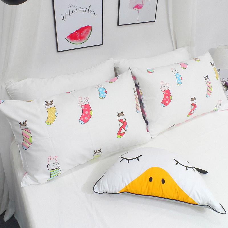 Bắc Âu Đơn Giản Hoạt Hình Sọc Chéo 100% Cotton 100% Cotton Đơn Vỏ Gối Vỏ Gối 48*74 Cm Người Lớn Vỏ Gối Một Cặp