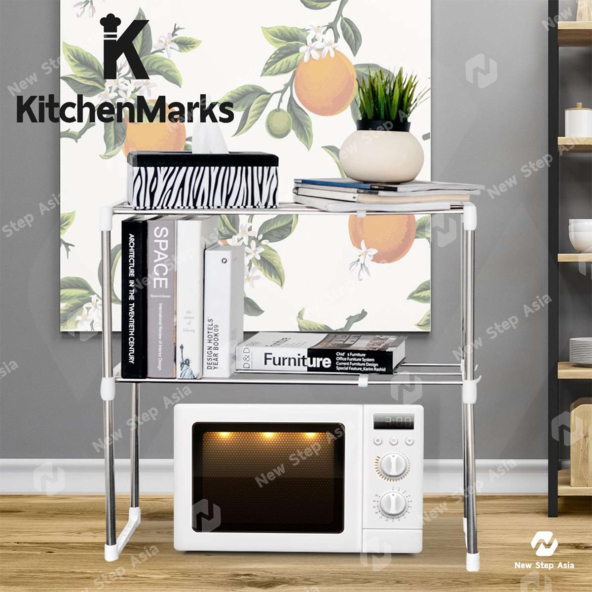 KitchenMarks ชั้นวางคร่อมไมโครเวฟ ชั้นวางของสแตนเลส ชั้นสแตนเลส ปรับความยาวได้ สำหรับวางของคร่อมไมโครเวฟ Microwave Rack Kitchen Shelves new step asia KitchenMarks ชั้นวางคร่อมไมโครเวฟ ชั้นวางของสแตนเลส ชั้นสแตนเลส ปรับความยาวได้ สำหรับวางของคร่อมไมโครเวฟ Microwave Rack Kitchen Shelves new step asia