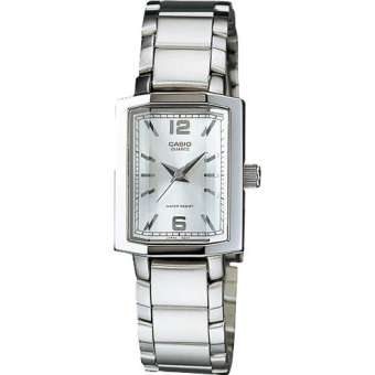 Casio นาฬิกาข้อมือผู้หญิง หน้าเหลี่ยมกระจกตัด สายสแตนเลส รุ่น LTP-1233 Casio นาฬิกาข้อมือผู้หญิง หน้าเหลี่ยมกระจกตัด สายสแตนเลส รุ่น LTP-1233