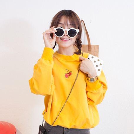 Tucky&Jiang เสื้อแฟชั่น คอกลม แขนยาว ลายเชอรี่ 40311 Tucky&Jiang เสื้อแฟชั่น คอกลม แขนยาว ลายเชอรี่ 40311