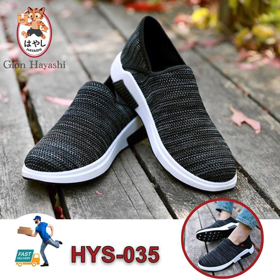 Takayama - รองเท้าผ้าใบ รองเท้าผ้าใบผู้ชาย รองเท้าแฟชั่น รุ่น HYS - 035 (Black)