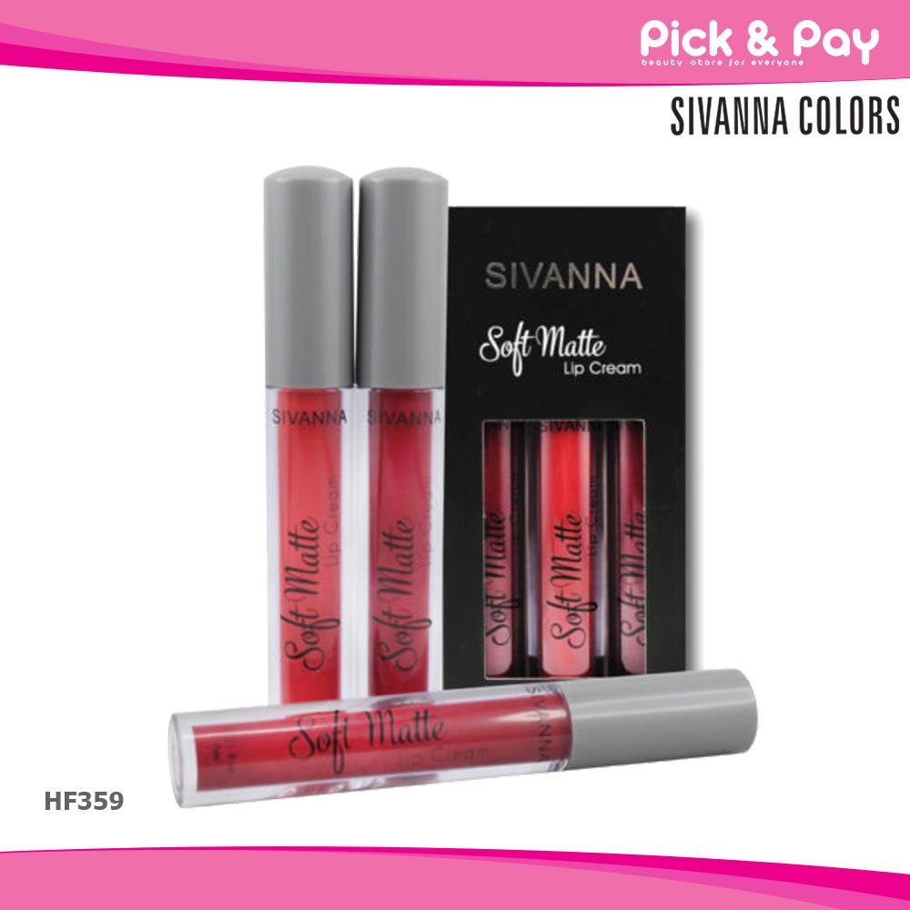 Sivanna Soft Matte Lip Cream Set ซิวานน่า ลิป เซต 3 ชิ้น เนื้อครีมแมท HF359
