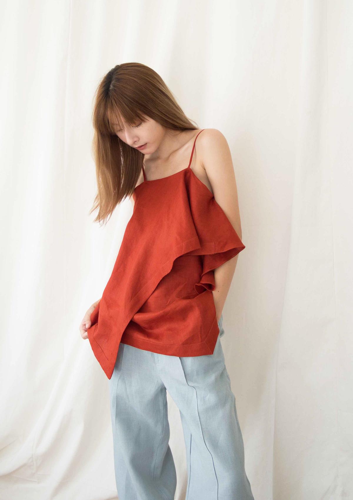 COWORKER (LN.T.05) - frill layered strappy top COWORKER (LN.T.05) - frill layered strappy top