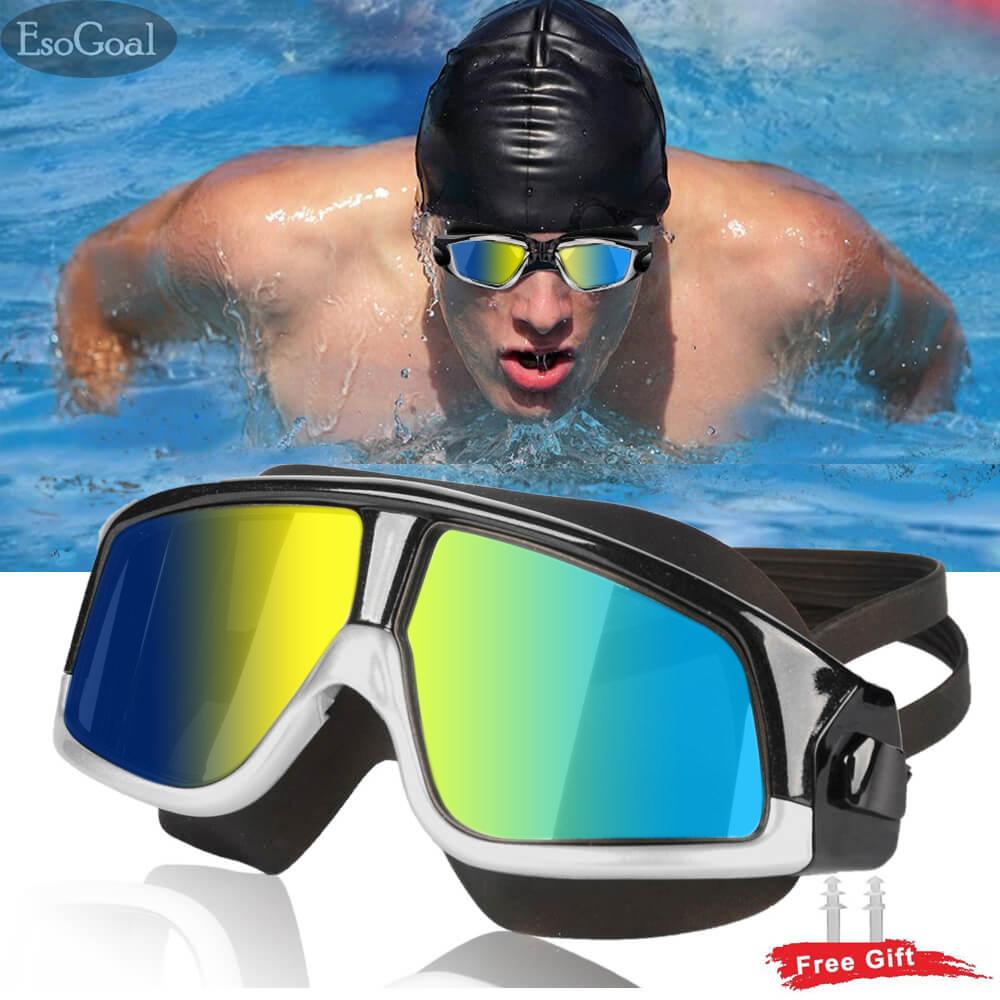 EsoGoal ผู้ใหญ่คุณภาพสูง SWIM Goggle เฟรมขนาดใหญ่ปรับแว่นตาว่ายน้ำ ป้องกันแสงแดด UV และ Anti - FOG Swimming Goggles, Premium Polarized Big Frame Competition Swim Goggles Clear Lens Wide-vision Swimming Goggles No Leaking with UV and Anti Fog Protection EsoGoal ผู้ใหญ่คุณภาพสูง SWIM Goggle เฟรมขนาดใหญ่ปรับแว่นตาว่ายน้ำ ป้องกันแสงแดด UV และ Anti - FOG Swimming Goggles, Premium Polarized Big Frame Competition Swim Goggles Clear Lens Wide-vision Swimming Goggles No Leaking with UV and Anti Fog Protection